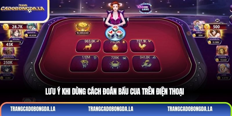 Lưu ý khi dùng cách đoán bầu cua trên điện thoại