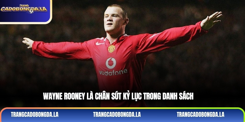 Wayne Rooney là chân sút kỷ lục trong danh sách