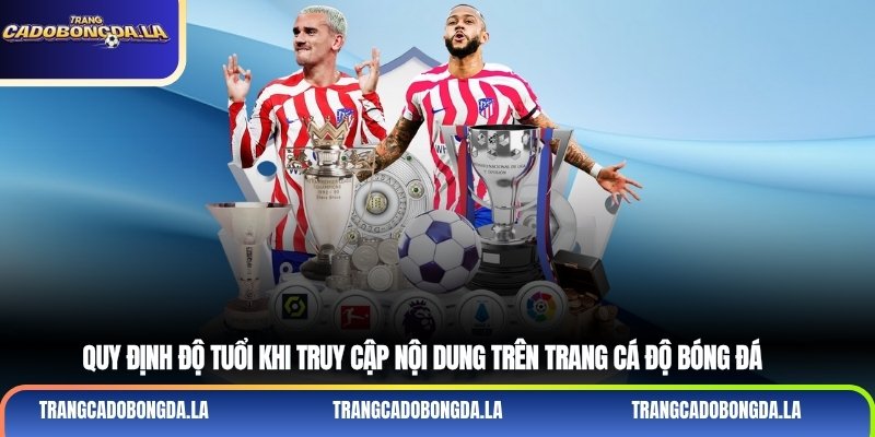 Quy định độ tuổi khi truy cập nội dung trên trang cá độ bóng đá